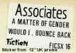 The Associates - A Matter Of Gender - 12" UK promo (Fiction - FICSX 016)