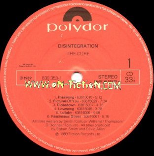 Polydor Records The Cure - Disintegration Vinilo