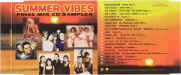 Summer Vibes - Australia Promo CD (1997) - From Bart Vercruyssen Collection