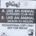 Like an Animal - 12" UK promo label '1' & '2' and distributed with black sleeve and sticker